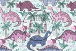 Lade das Bild in den Galerie-Viewer, BIO Jersey &quot;Dino Parade&quot; berry 0,5 m
