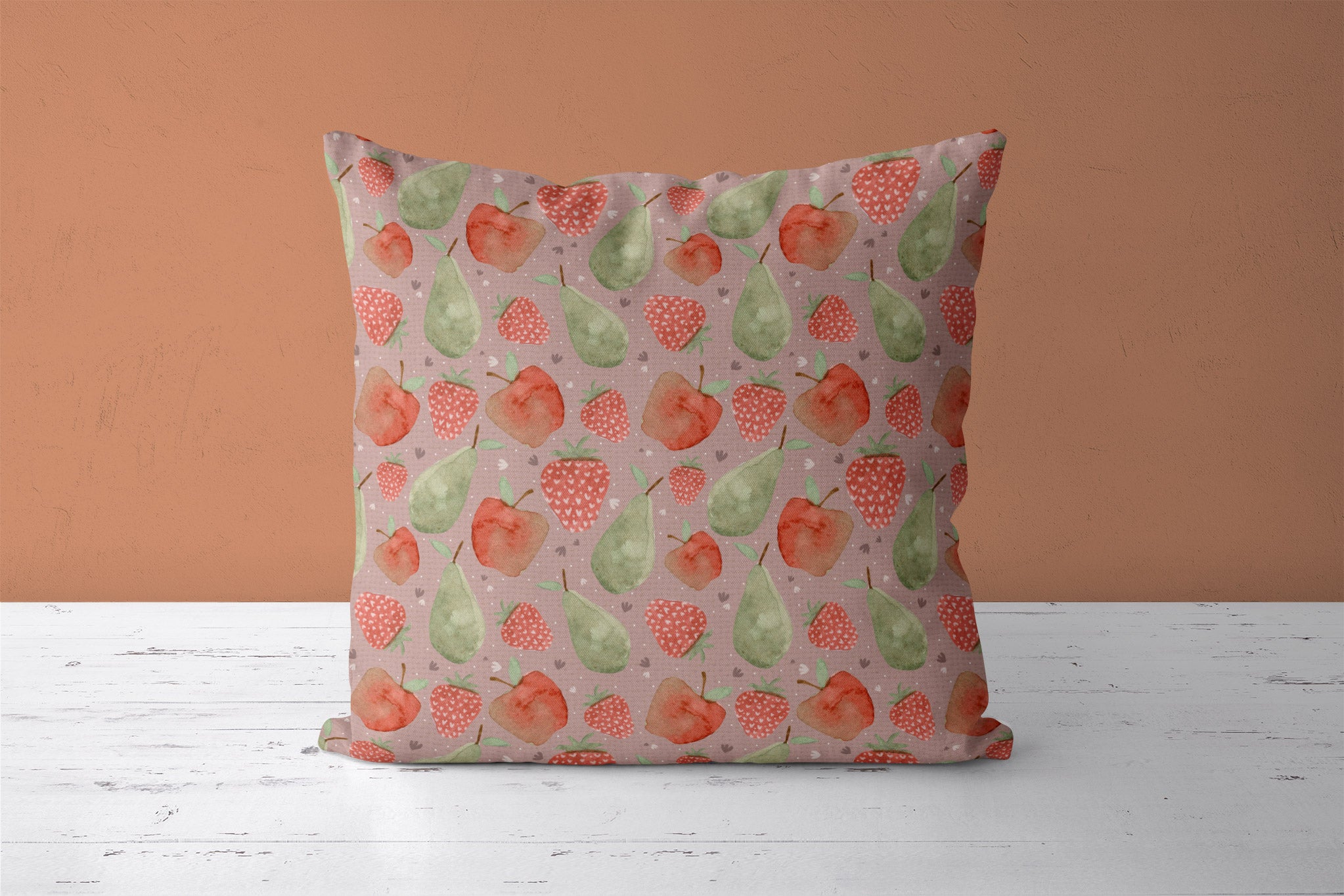 Kissenbezug "Hello Spring" coral