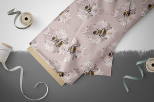 BIO French Terry "Thea Bee" quartz 0,5 m