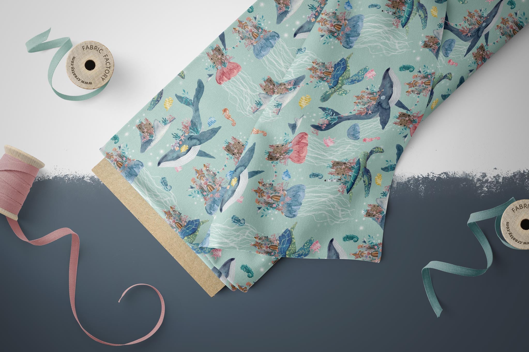BIO French Terry "Under the sea" 0,5 m