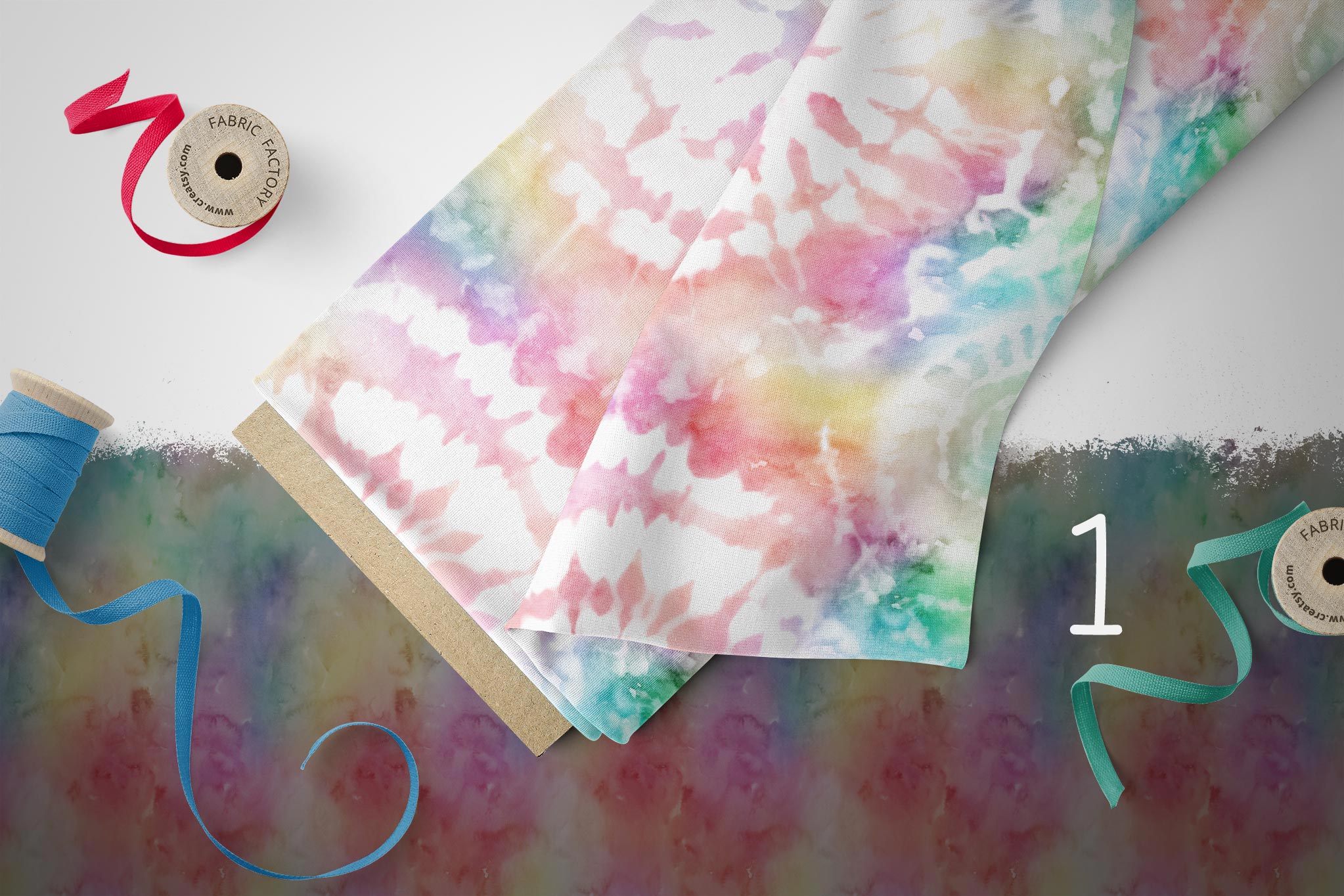 Lycra "Tie Dye" watercolor COLLECTION