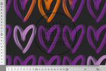 Lade das Bild in den Galerie-Viewer, Premium BIO Jersey &quot;Brush Hearts&quot; Purple chalk 0,5 m
