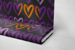 Lade das Bild in den Galerie-Viewer, Premium BIO Jersey &quot;Brush Hearts&quot; Purple chalk 0,5 m
