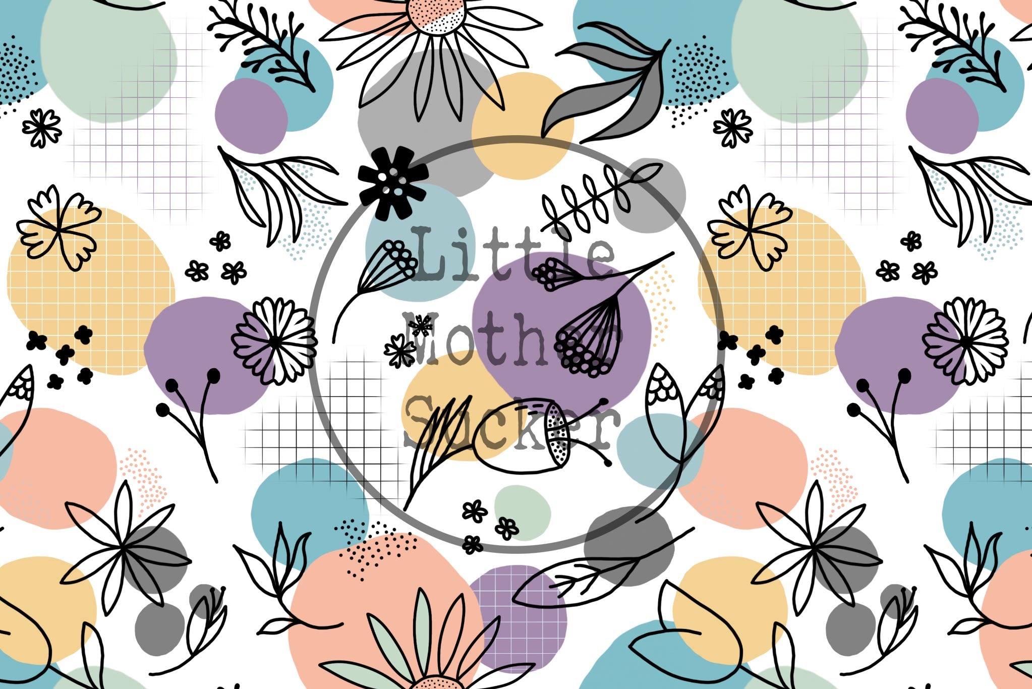 Lycra "Flower Meadows" purple COLLECTION