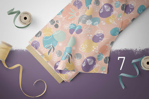 Lycra "Flower Meadows" purple COLLECTION