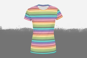 Shirt Damen "Salted Rainbow Stripes" light