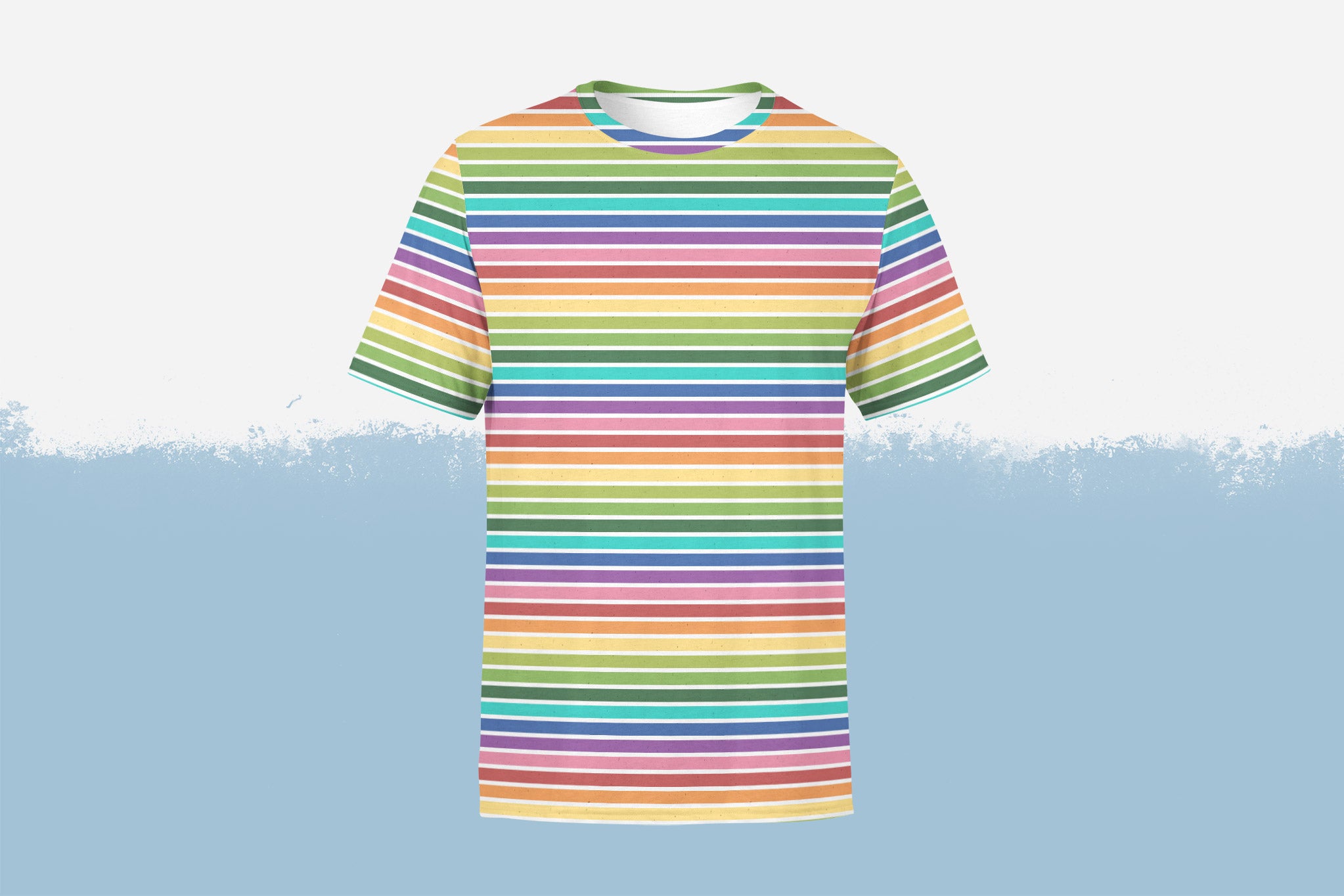 Shirt Unisex "Salted Rainbow Stripes" light
