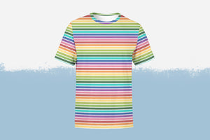 Shirt Unisex "Salted Rainbow Stripes" light