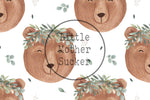 Lade das Bild in den Galerie-Viewer, Premium BIO Jersey &quot;Bruno Braunbär&quot; weiß 0,5 m
