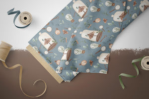 BIO Jersey "Vintage Garden" smoke 0,5 m