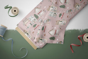 BIO French Terry "Vorweihnachtszeit" blush 0,5 m
