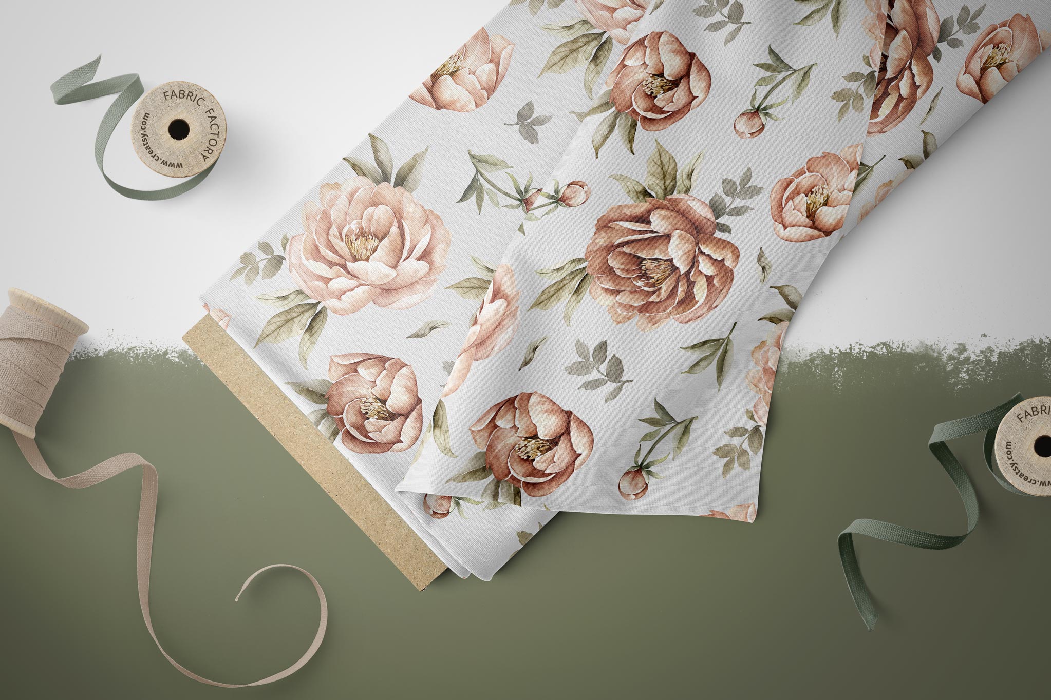 BIO Jersey "Peonies" solid 0,5 m