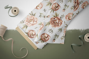 BIO Jersey "Peonies" solid 0,5 m