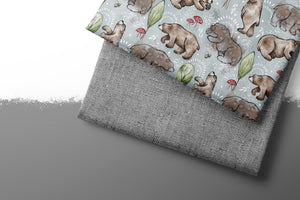 Premium BIO French Terry "Beautiful Burlap" Schiefer 0,5 m