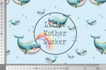 Lade das Bild in den Galerie-Viewer, Webware für Bermudashorts "Whale Love" COLLECTION
