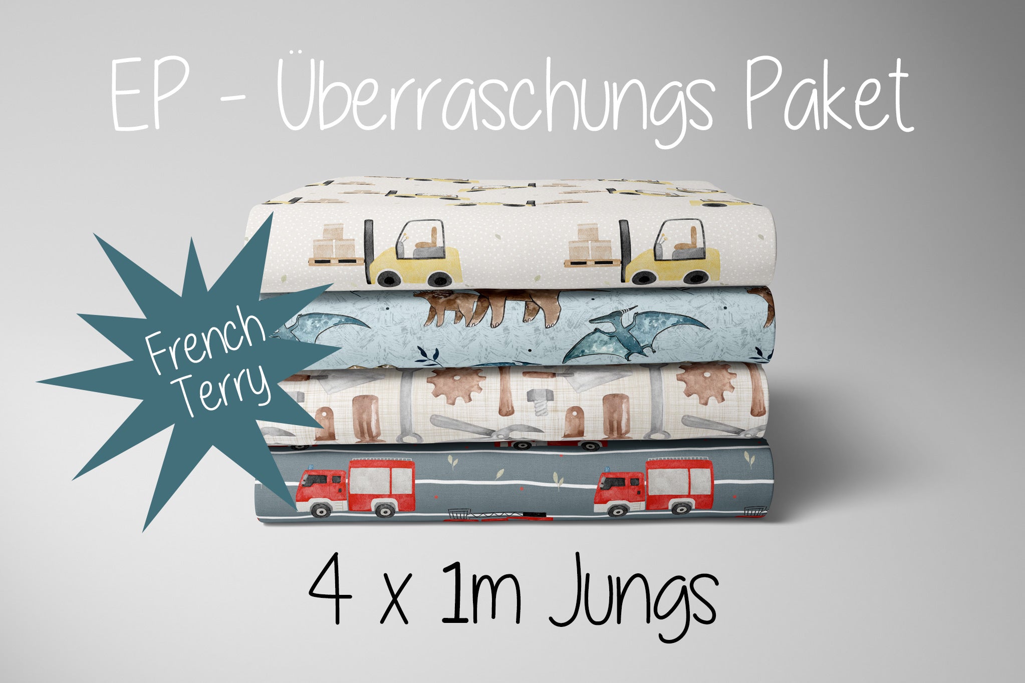 EP-Überraschungs Paket Jungs 4x1m French Terry