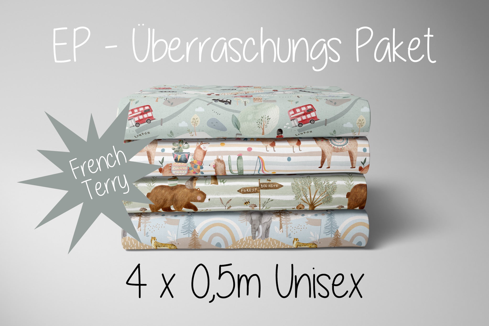 EP-Überraschungs Paket Unisex 4x0,5m French Terry