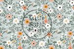 Lade das Bild in den Galerie-Viewer, French Terry &quot;Modern Roses&quot; mint 0,5 m
