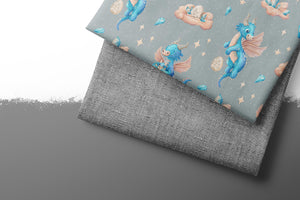 Premium BIO French Terry "Beautiful Burlap" Schiefer 0,5 m