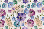 Lade das Bild in den Galerie-Viewer, BIO French Terry &quot;Purple Blooms&quot; 0,5 m
