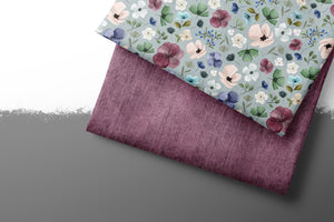 Premium BIO French Terry "Jeansoptik" berry 0,5 m Lager