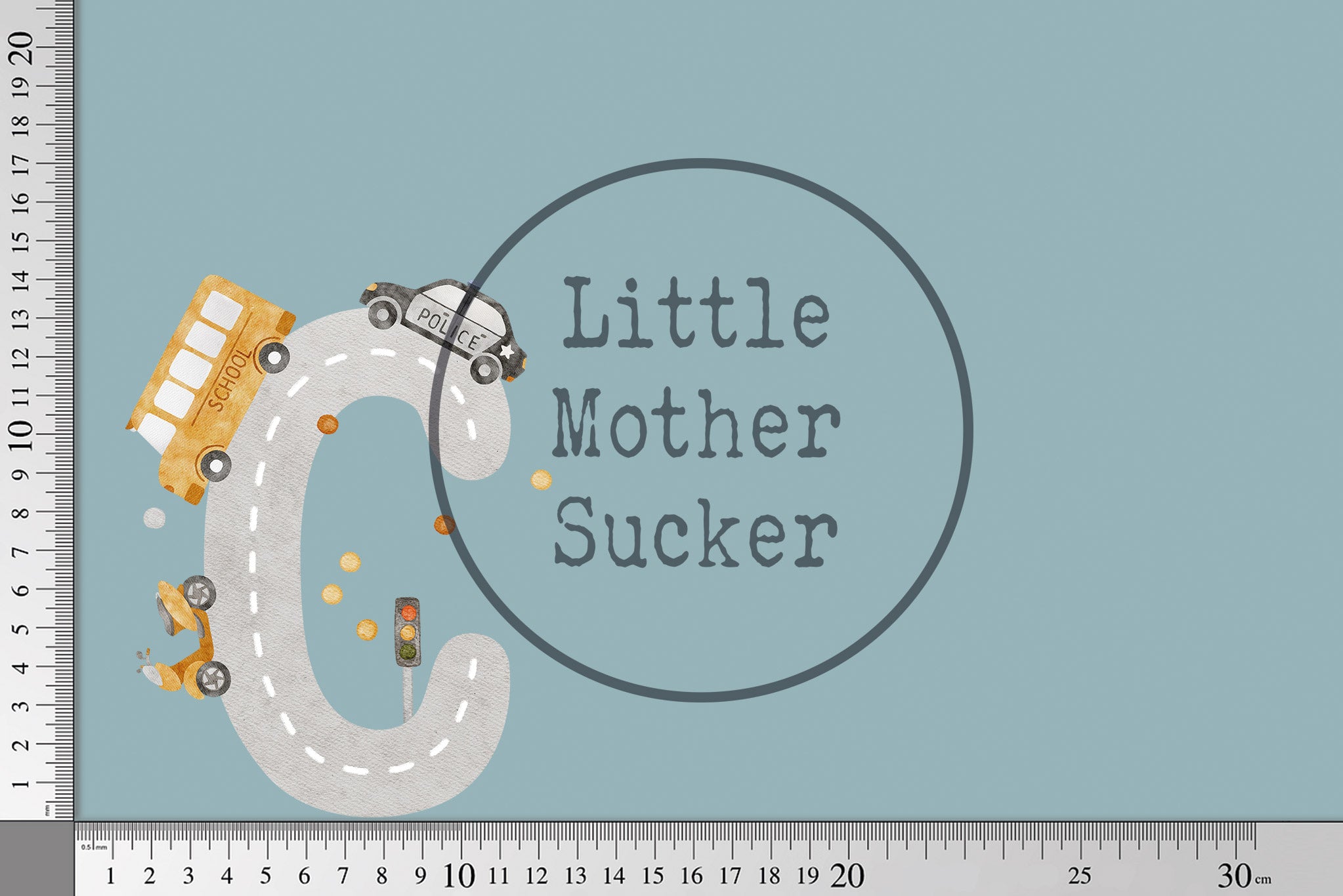 Design "Cars" Alphabet blue COLLECTION