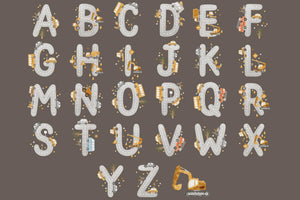 Design "Cars" Alphabet stone COLLECTION