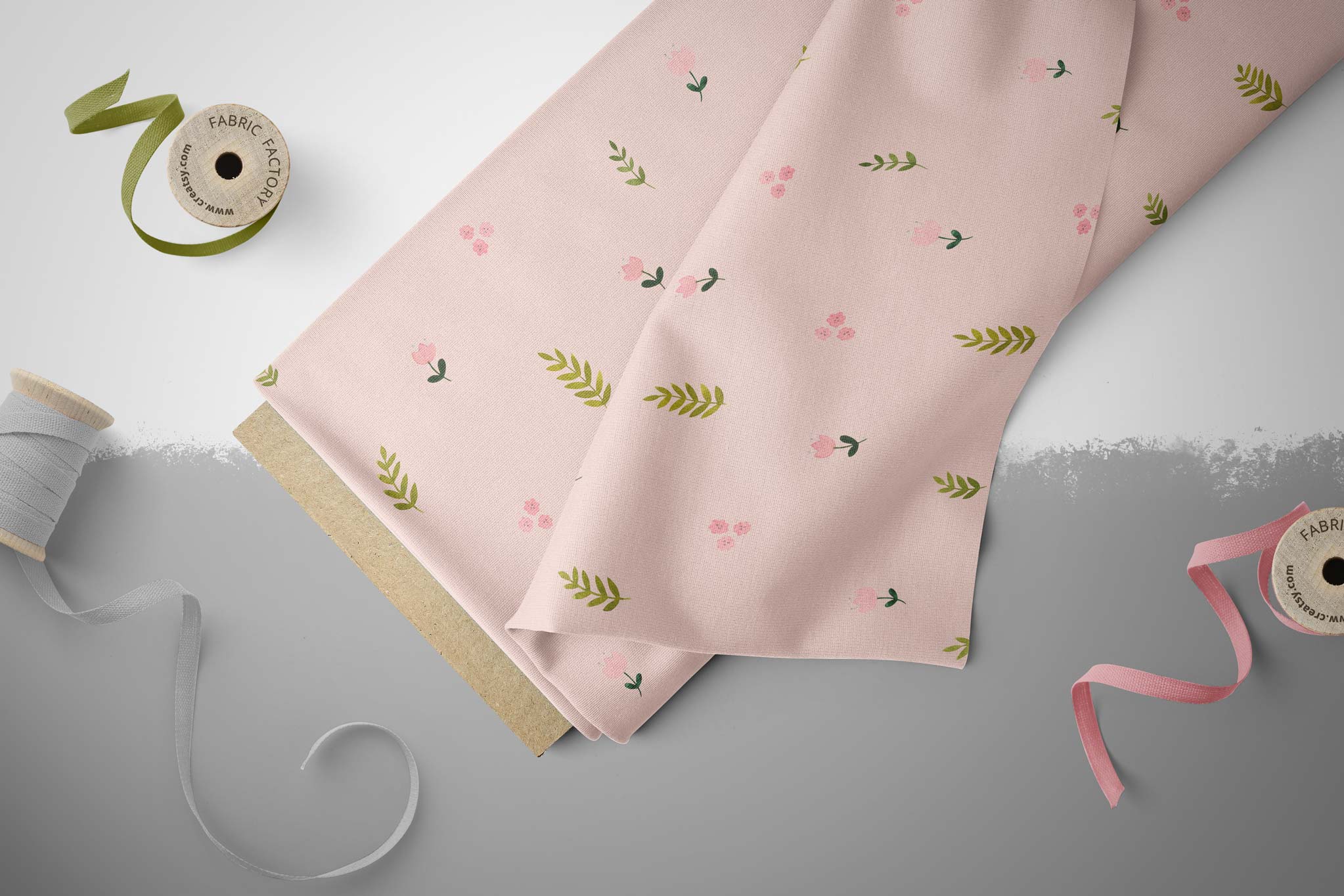 BIO Jersey "Quaktett Blumen rosa" 0,5 m