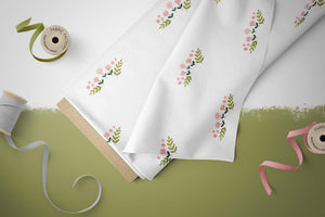 BIO Jersey "Quaktett Blumen weiß" 0,5 m