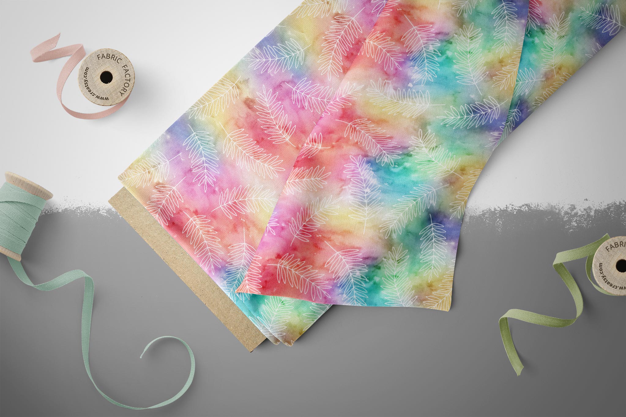 Lycra UV50+ "Fern" rainbow 0,5 m Lager