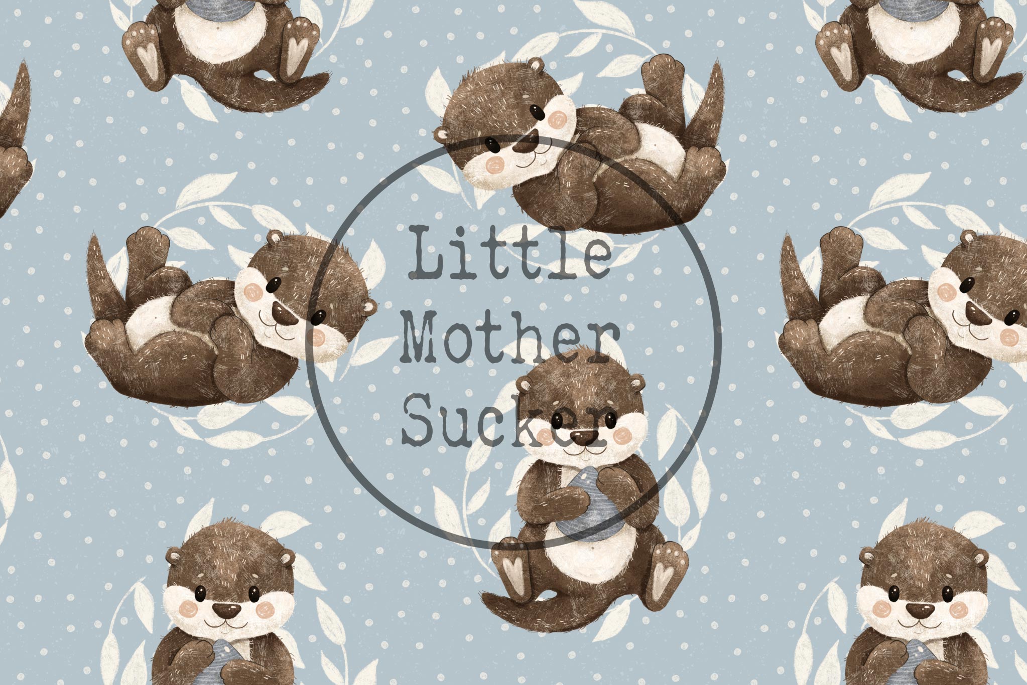 Premium Wintersweat "Baby Otters" 0,5m