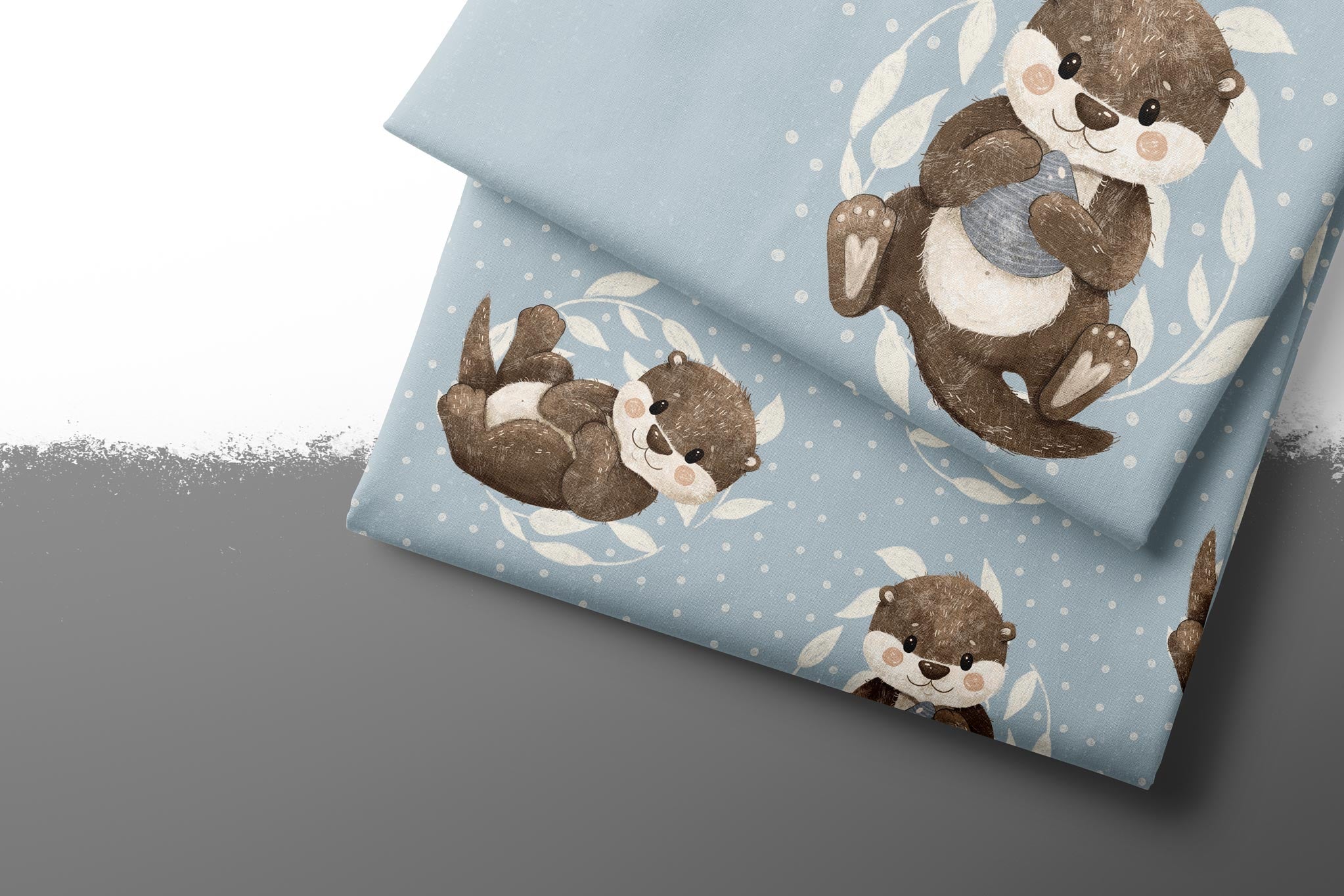 BIO French Terry "Baby Otters" COLLECTION