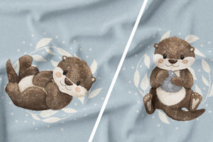 BIO French Terry "Baby Otters" COLLECTION