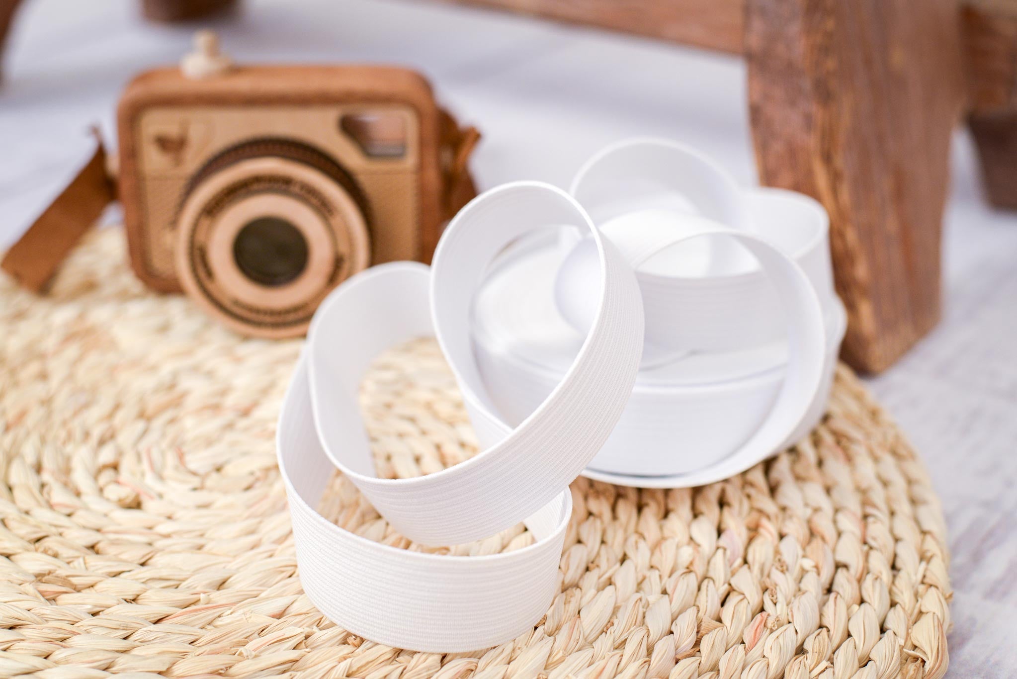 Gummiband 2,5 cm breit (weiß)
